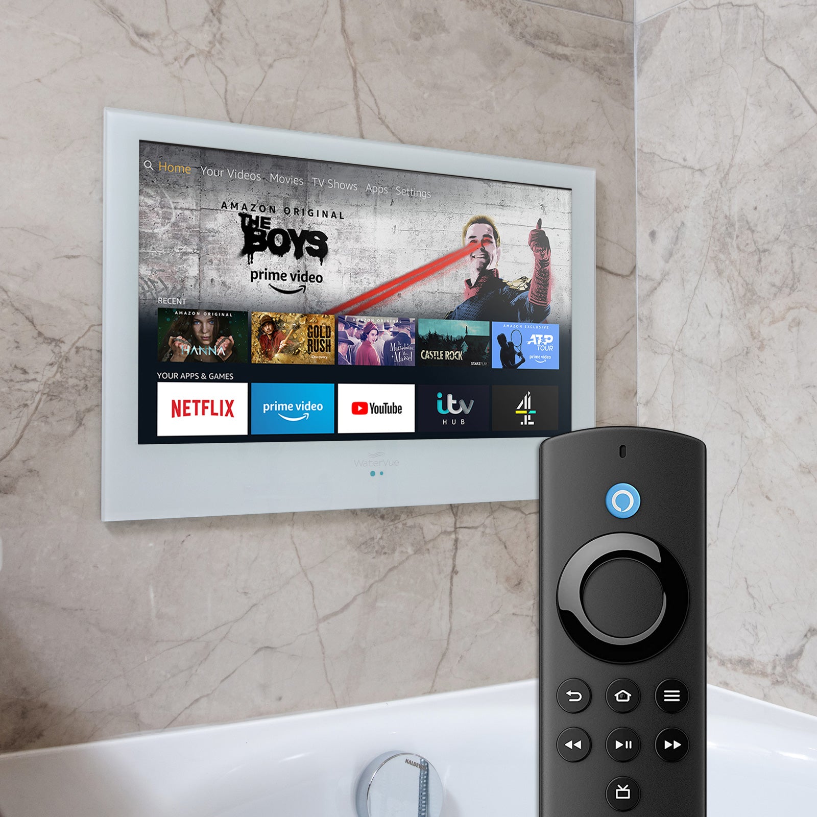 19" BathroomTV with Amazon Fire TV Stick