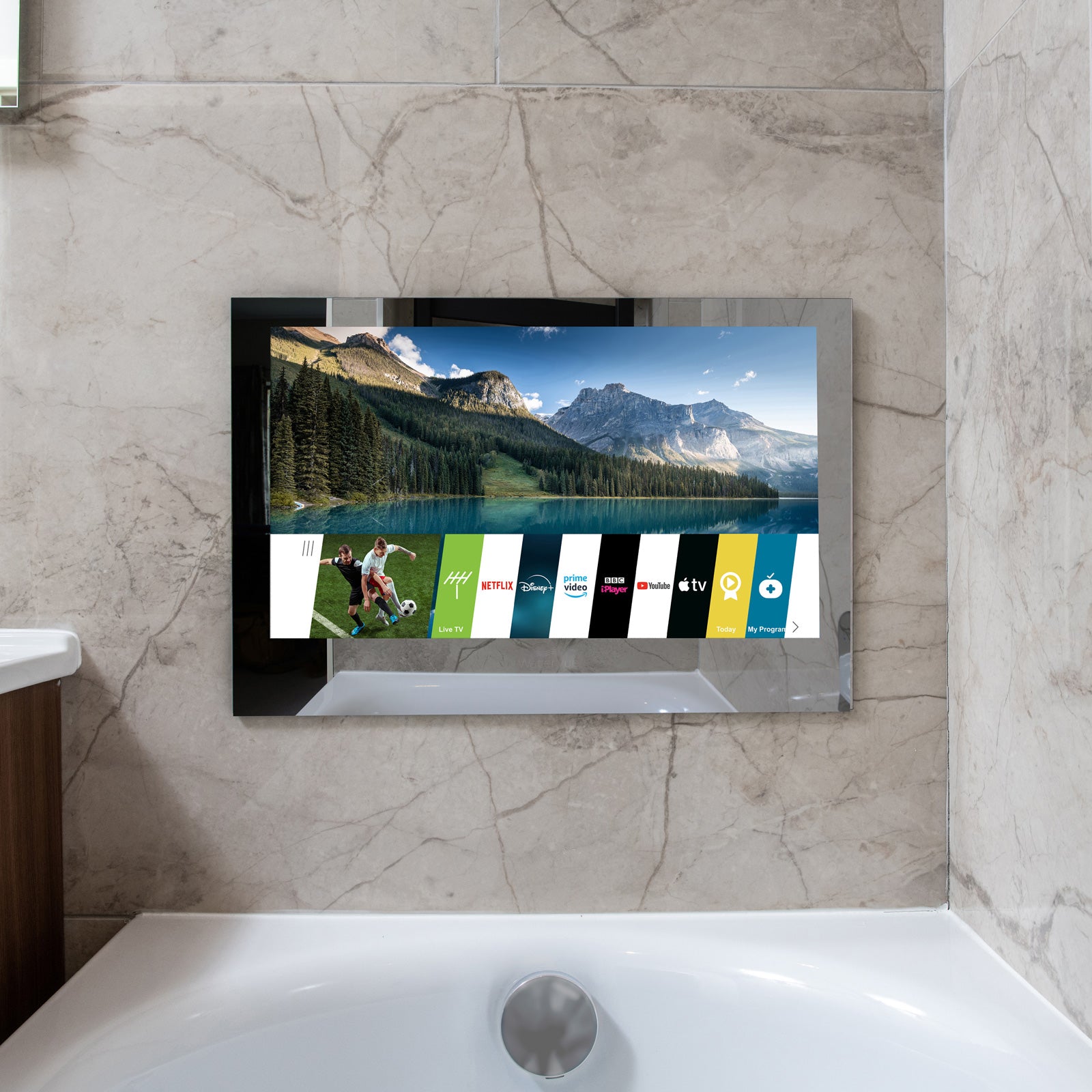 19" Watervue Bathroom TV Mirror webOS