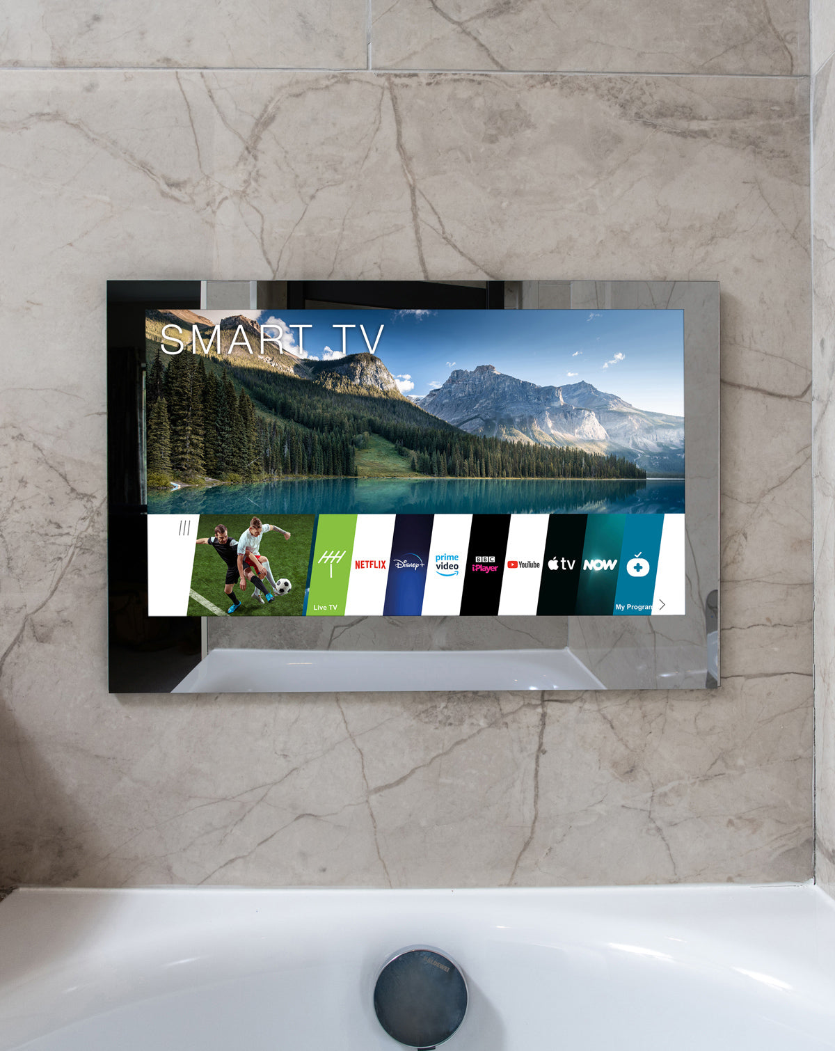 32" Watervue Bathroom TV Mirror webOS – Bathroomtv.co.uk