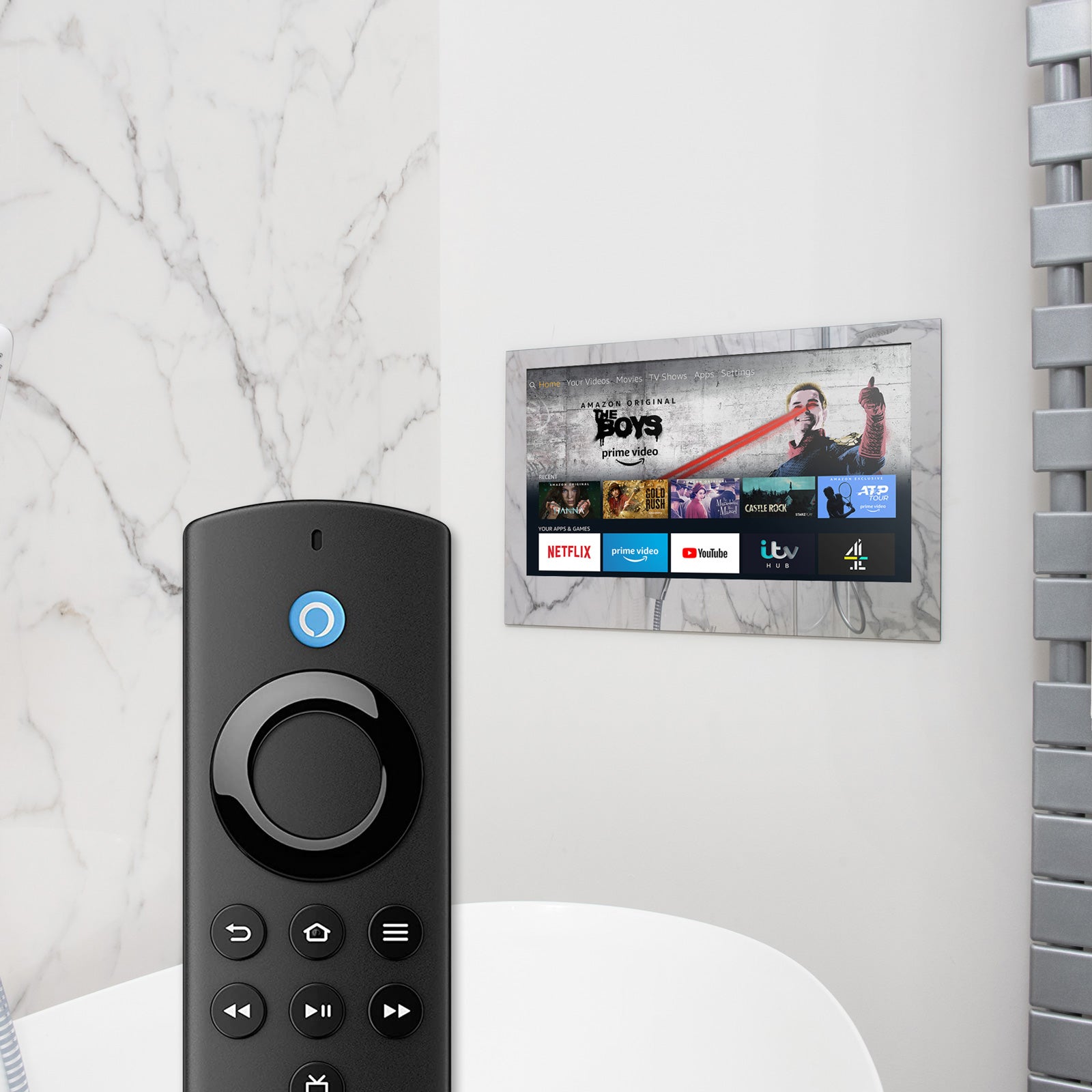19" Mirror BathroomTV with Amazon Fire TV Stick