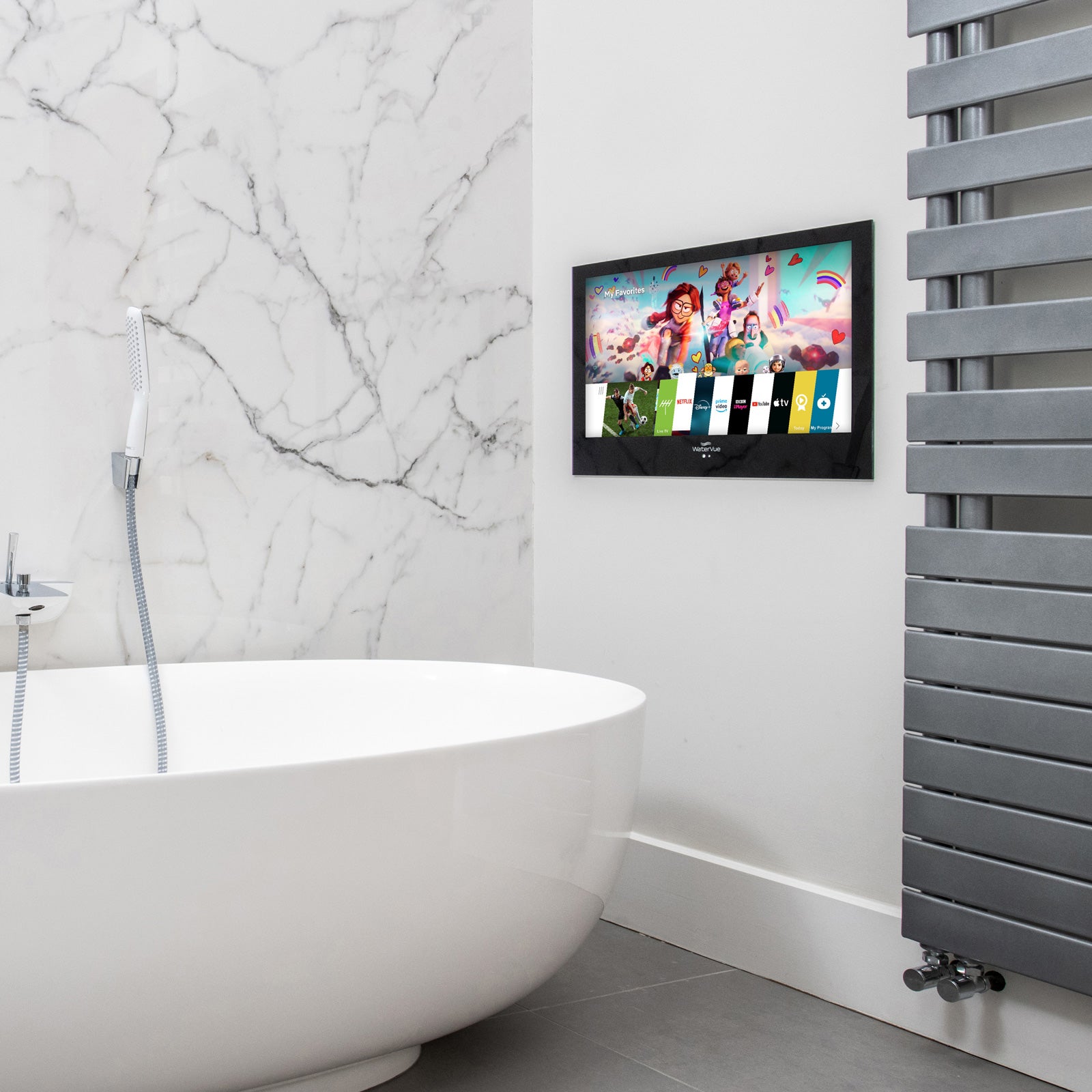 19" Watervue Bathroom TV Black webOS