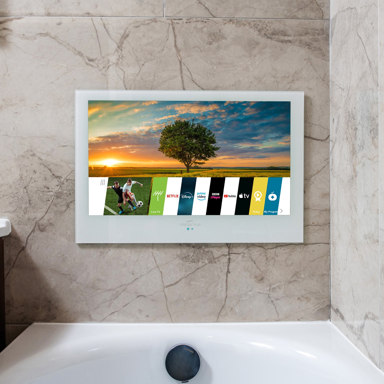 27" Watervue Bathroom TV White webOS