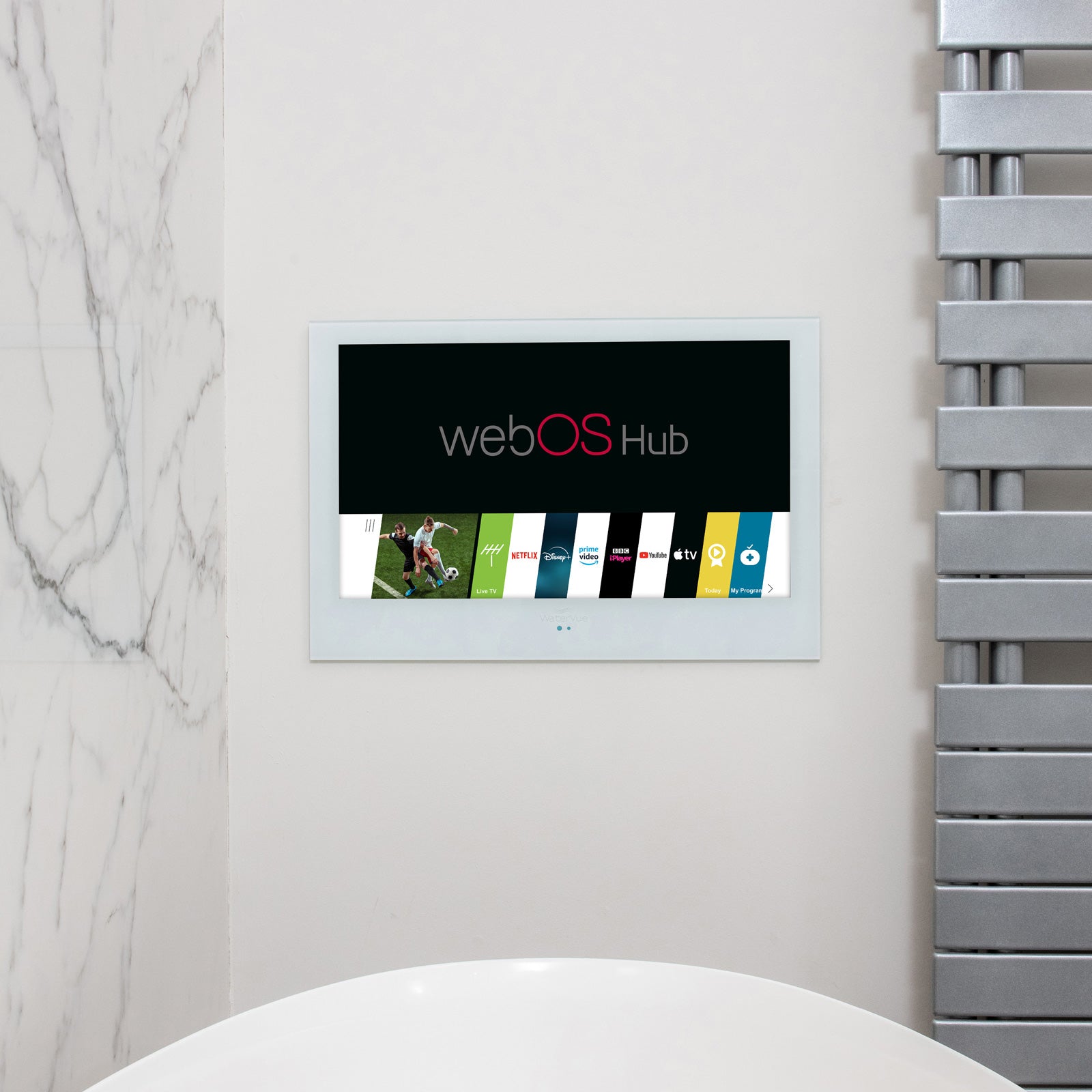 27" Watervue Bathroom TV White webOS