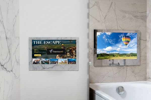 Bathroom TV video showcase